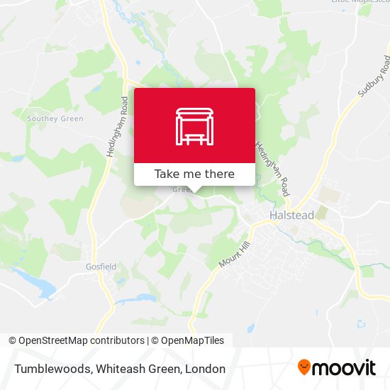 Tumblewoods, Whiteash Green map