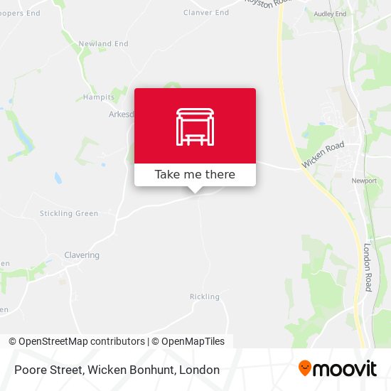 Poore Street, Wicken Bonhunt map