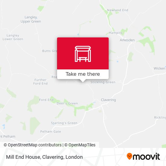 Mill End House, Clavering map