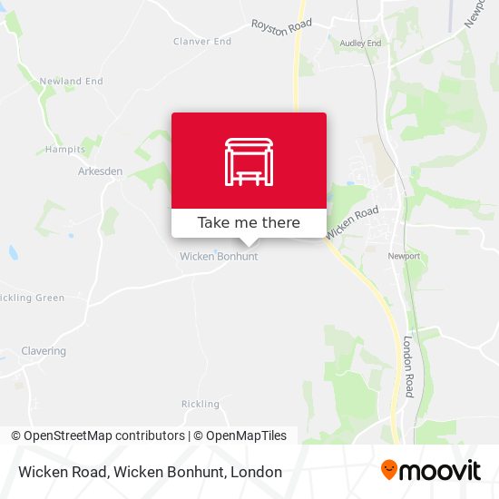 Wicken Road, Wicken Bonhunt map