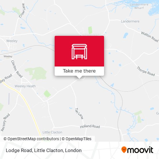 Lodge Road, Little Clacton map