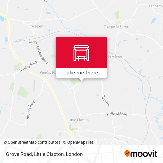 Grove Road, Little Clacton map