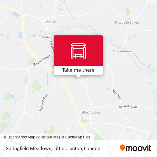 Springfield Meadows, Little Clacton map