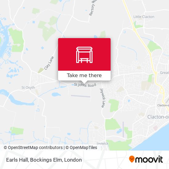 Earls Hall, Bockings Elm map