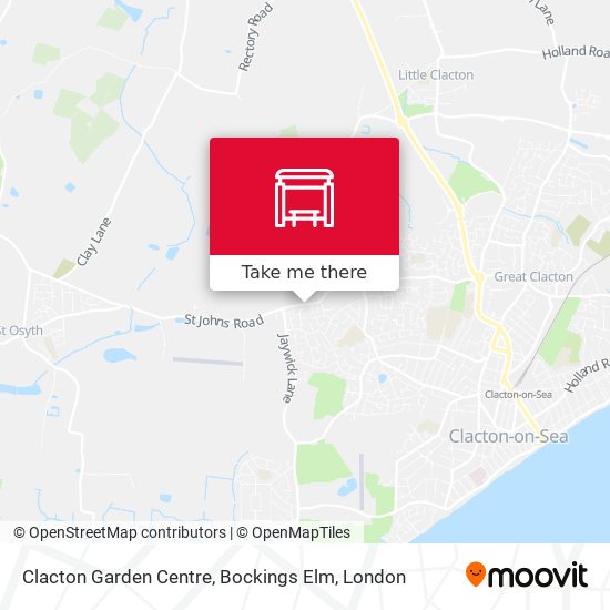 Clacton Garden Centre, Bockings Elm map
