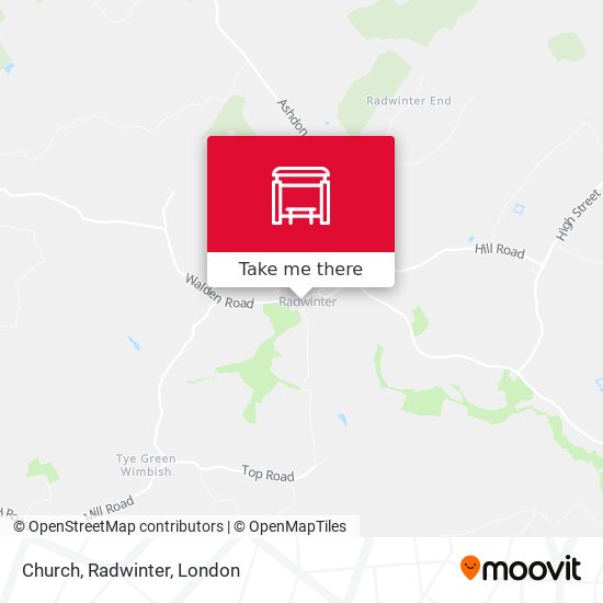 Church, Radwinter map