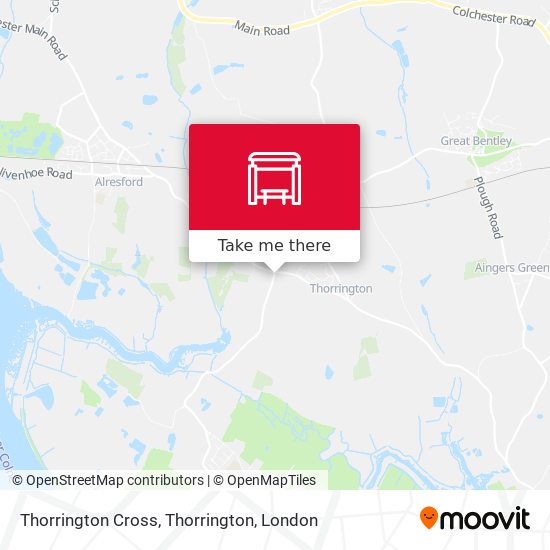 Thorrington Cross, Thorrington map