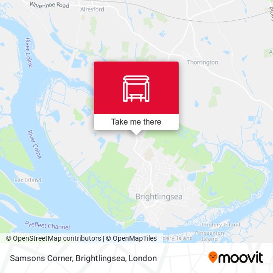 Samsons Corner, Brightlingsea map