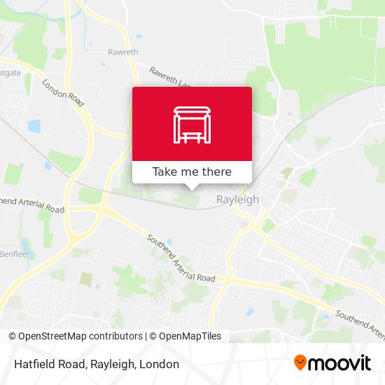 Hatfield Road, Rayleigh map
