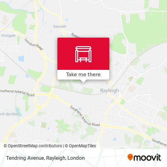 Tendring Avenue, Rayleigh map