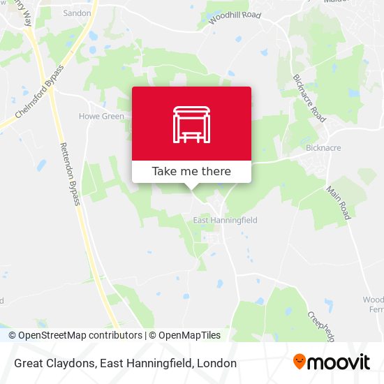 Great Claydons, East Hanningfield map