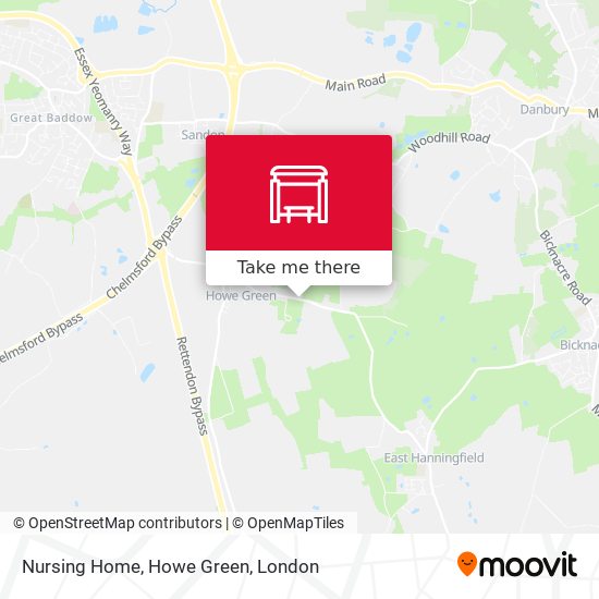 Nursing Home, Howe Green map