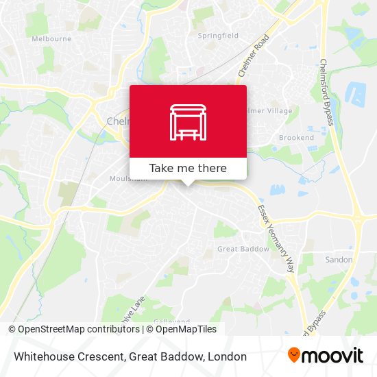 Whitehouse Crescent, Great Baddow map