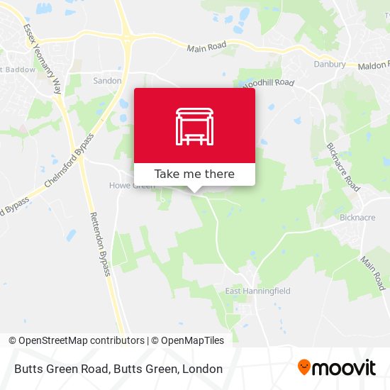 Butts Green Road, Butts Green map