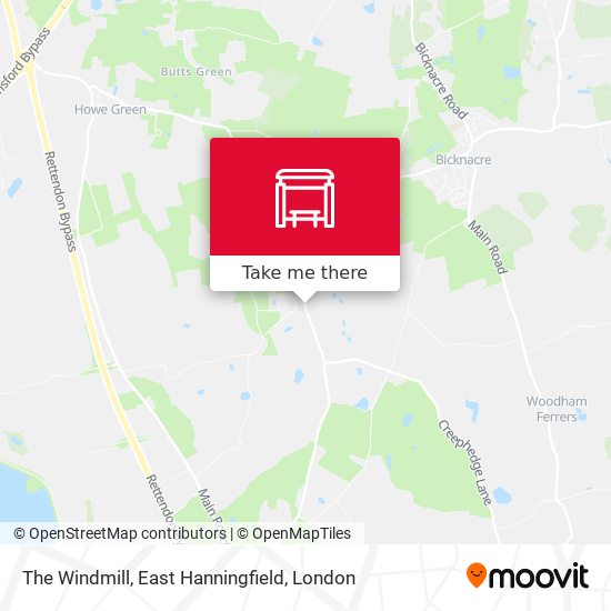 The Windmill, East Hanningfield map