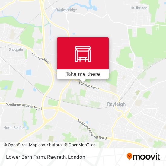 Lower Barn Farm, Rawreth map