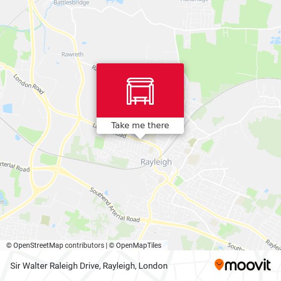 Sir Walter Raleigh Drive, Rayleigh map