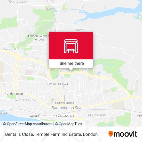 Bentalls Close, Temple Farm Ind Estate map