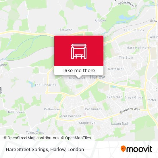 Hare Street Springs, Harlow map