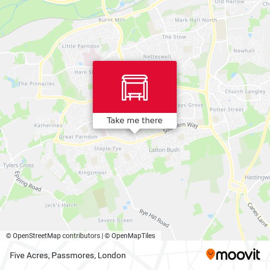 Five Acres, Passmores map