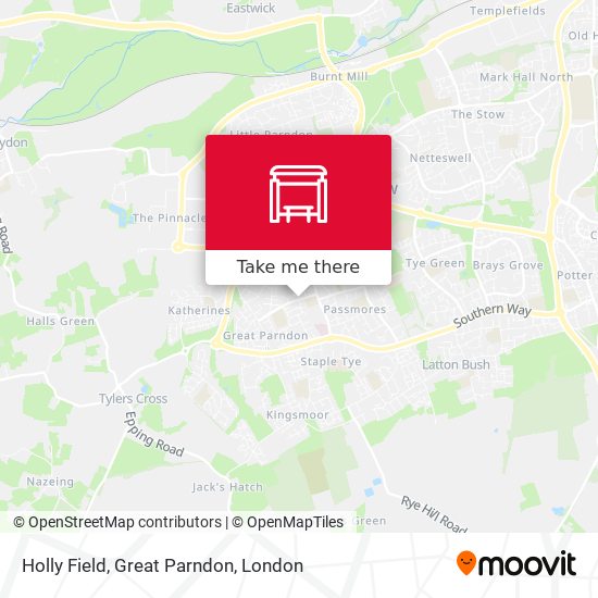 Holly Field, Great Parndon map