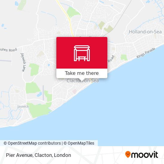 Pier Avenue, Clacton map