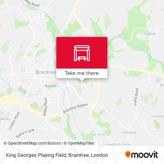 King Georges Playing Field, Braintree map