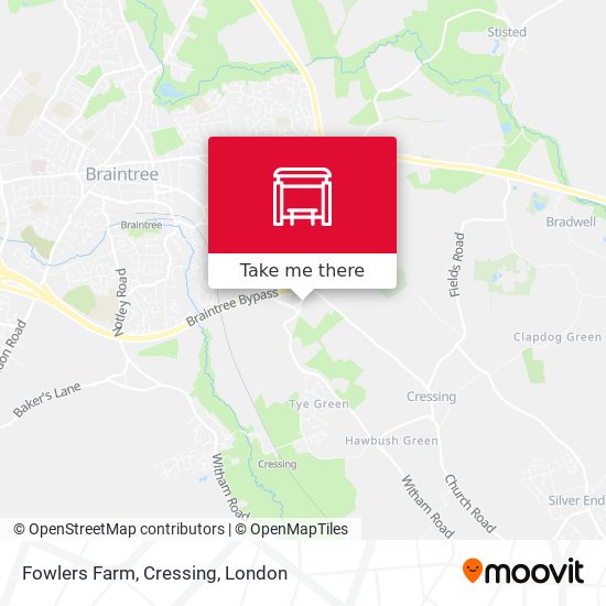 Fowlers Farm, Cressing map