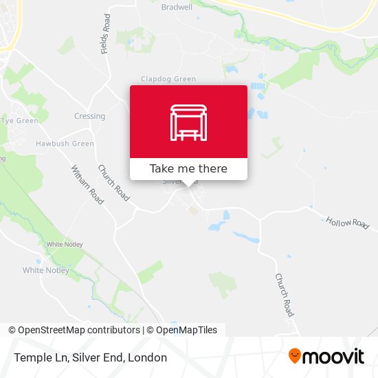 Temple Ln, Silver End map