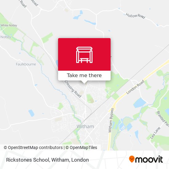 Rickstones School, Witham map