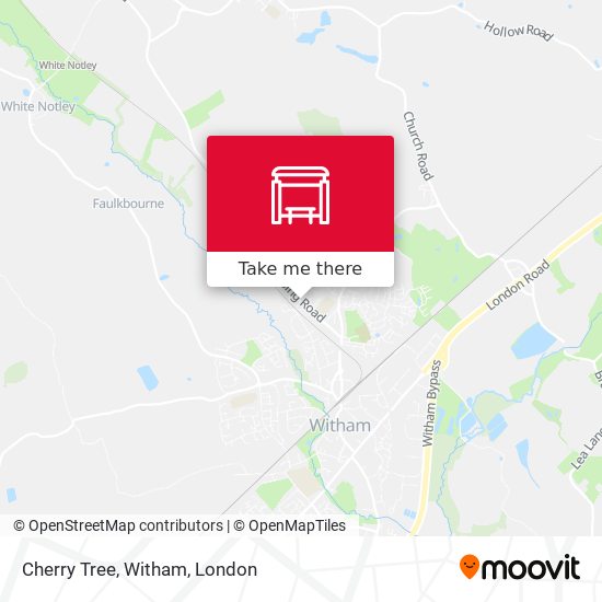 Cherry Tree, Witham map