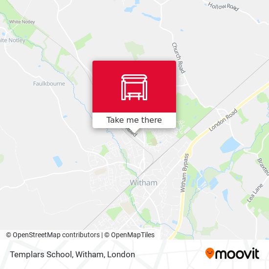 Templars School, Witham map