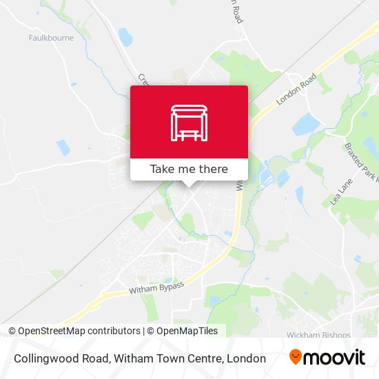Collingwood Road, Witham Town Centre map