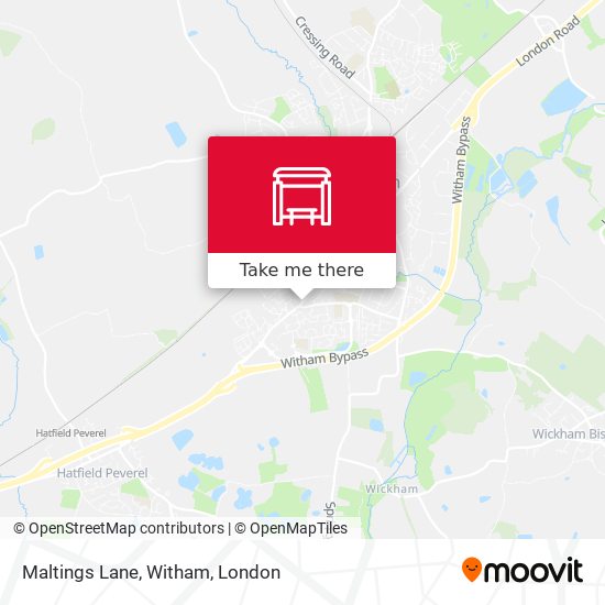 Maltings Lane, Witham map