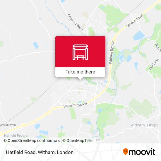 Hatfield Road, Witham map