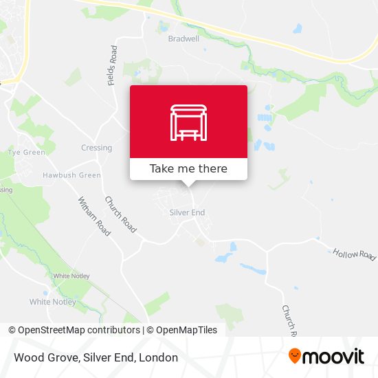 Wood Grove, Silver End map