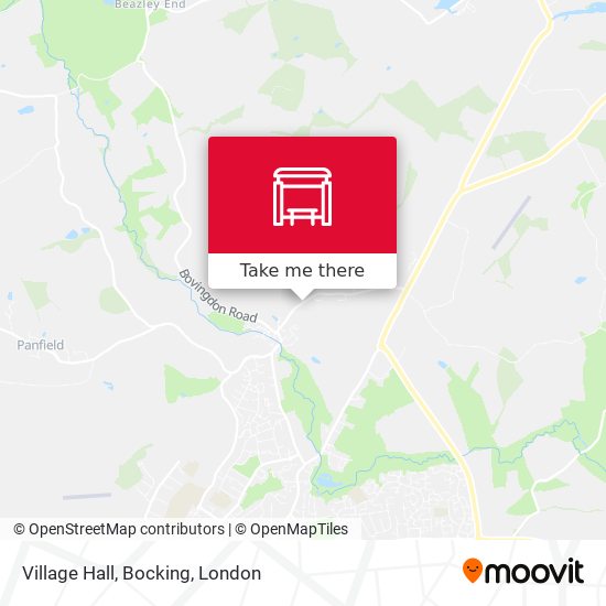 Village Hall, Bocking map