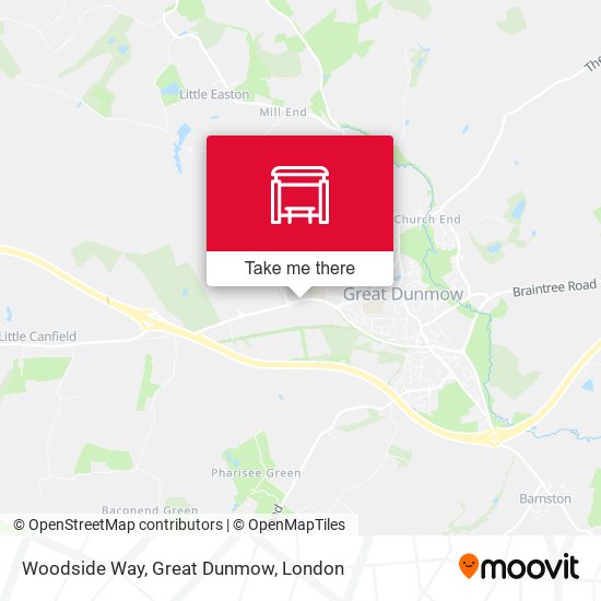 Woodside Way, Great Dunmow map