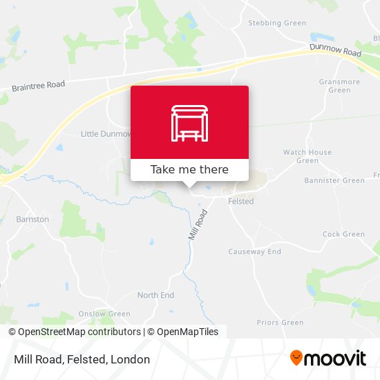 Mill Road, Felsted map