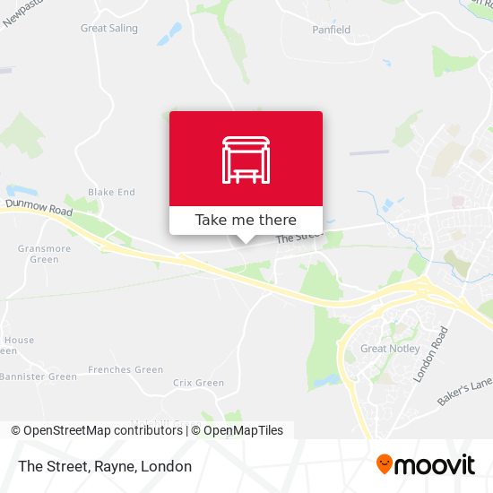 The Street, Rayne map