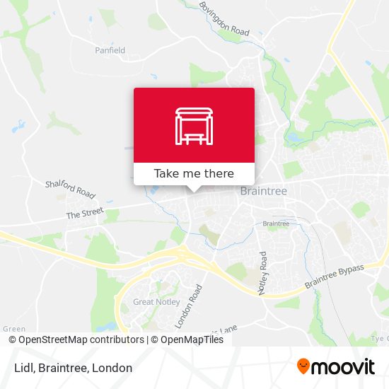 Lidl, Braintree map