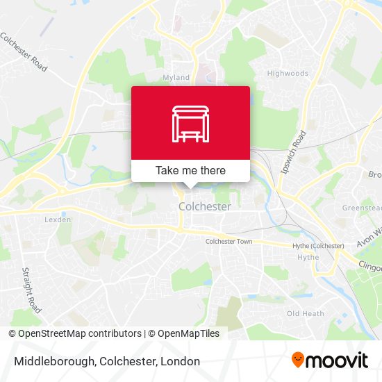 Middleborough, Colchester map