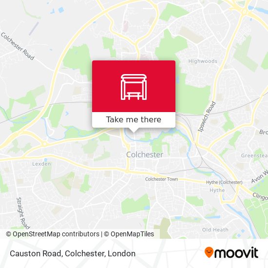 Causton Road, Colchester map