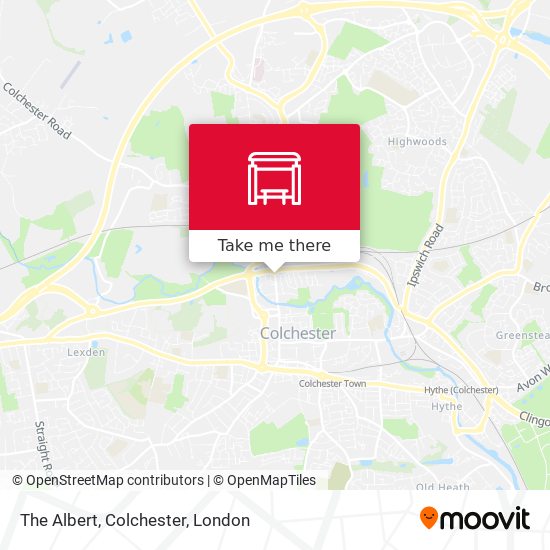 The Albert, Colchester map