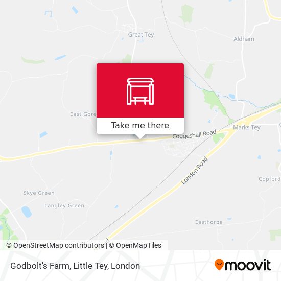 Godbolt's Farm, Little Tey map