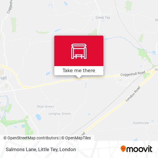 Salmons Lane, Little Tey map