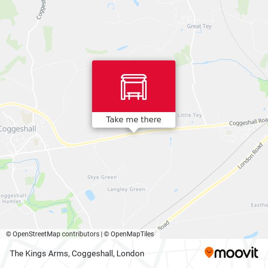 The Kings Arms, Coggeshall map