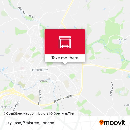 Hay Lane, Braintree map