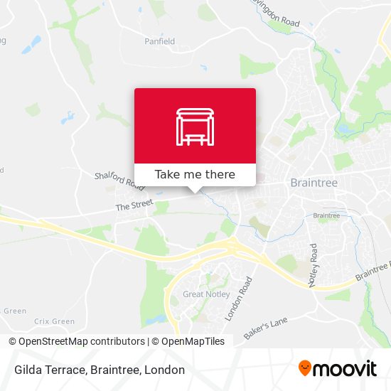 Gilda Terrace, Braintree map