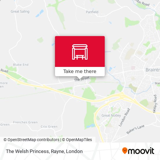 The Welsh Princess, Rayne map